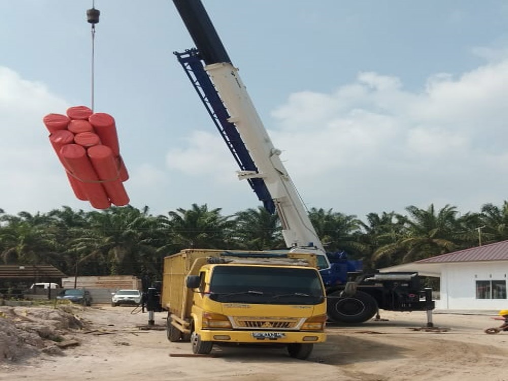 pengiriman geotextile PT Prima Geotex Indo ke Dumai Riau 1