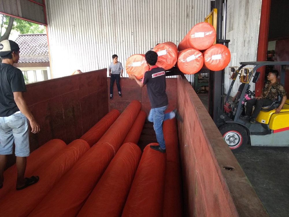 pengiriman geotextile ke dumai riau